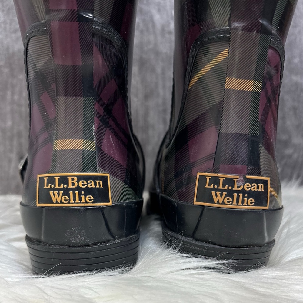 L.L. Bean Plaid Wellies Rainboots [S3065] - Picture 8 of 13